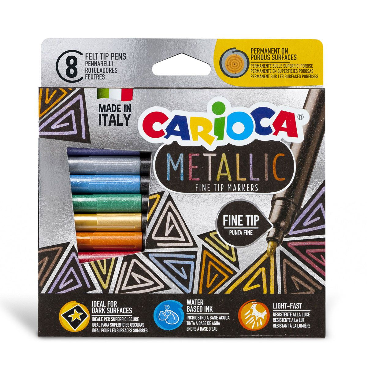 Флумастереи carioca - цвят Металик