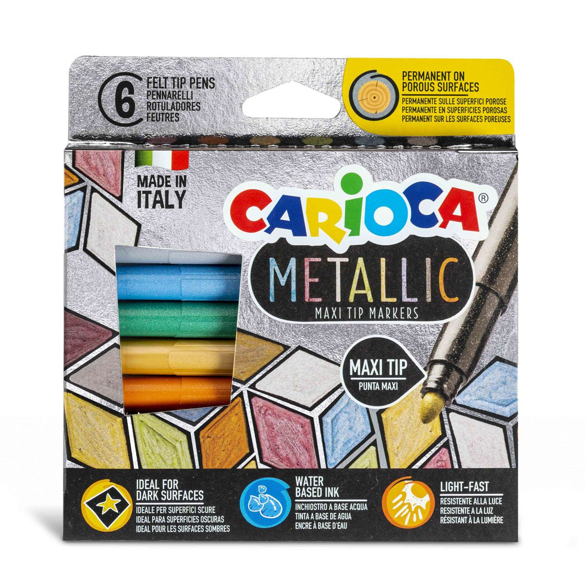 Маркеври Металик Carioca - Ученически пособия и арт материали