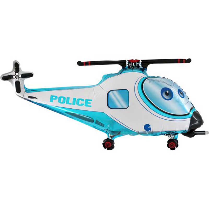 foliev balon policeiski helikopter