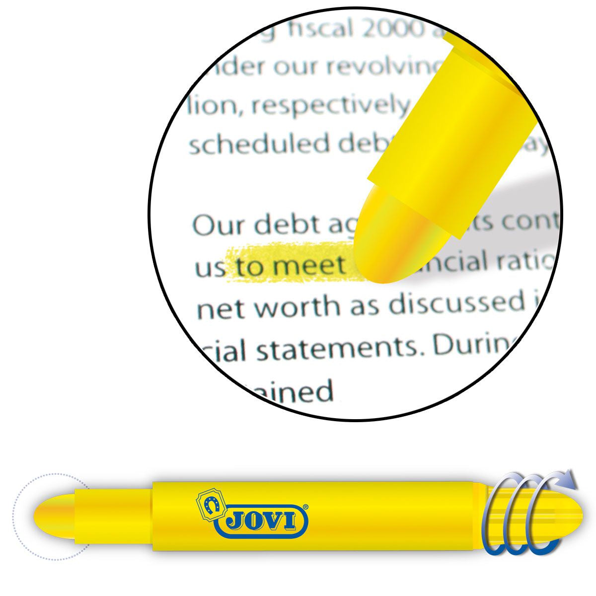 Marker za podchertavane na tekst Jovi - uchenicheski posobiq i kancelarski materiali