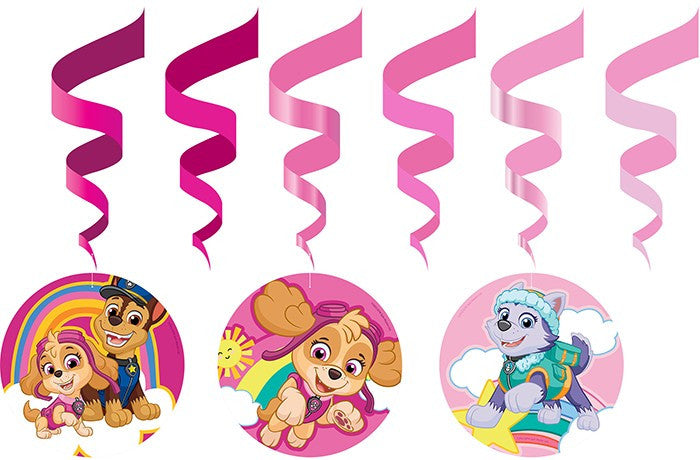 Пес патрул Розовy Ribbon декорация 6-части комплект