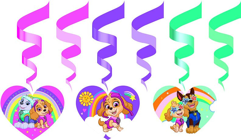 Пес патрул Дъга ribbon декорация 6-части комплект