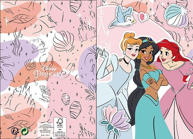 Дисни Принцеса 3D pop-up greeting Колаd + envelope