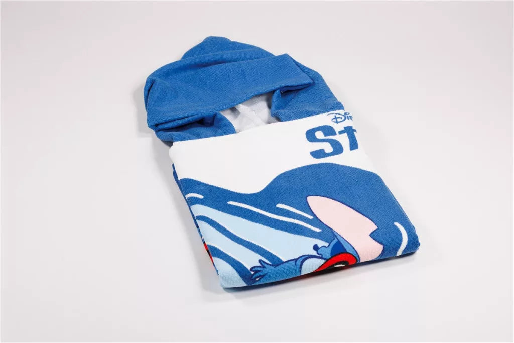 Синьо Плажно Пончо за момче