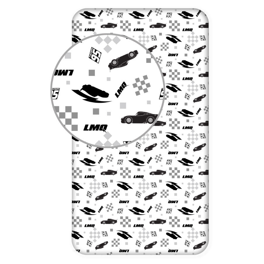 spalno belio charshaf s lastik makuin disney cars