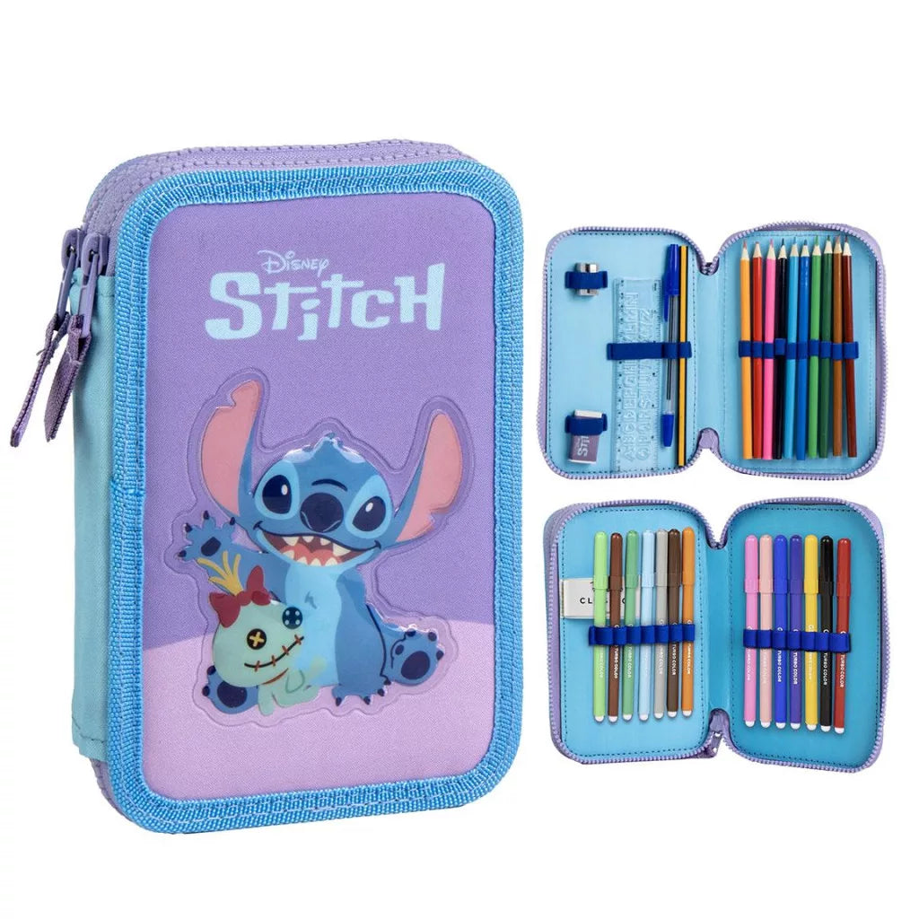 Пълен Комплект Несесер Стич с принадлежности за училище Stitch