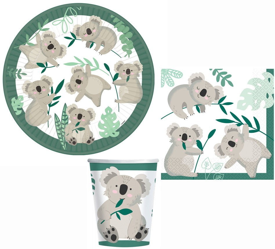 Коала Eucalyptus Парти комплект 32 части with 23 см plate