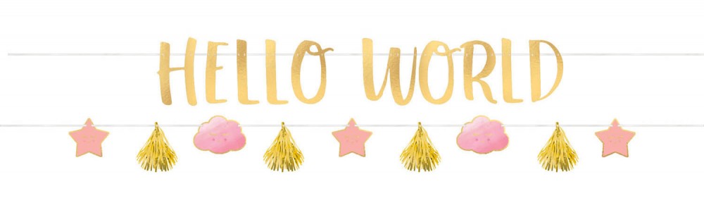 Бебе Girl Hello World inscription 176.8 см 2 части