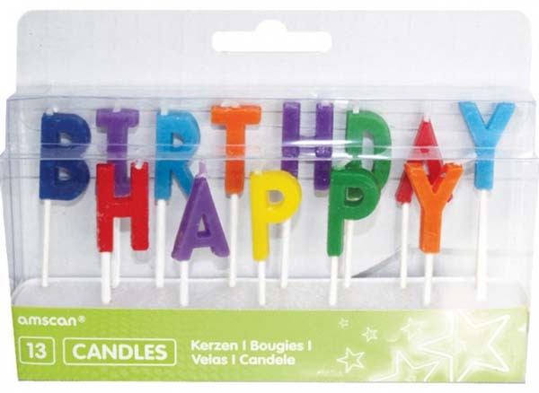 Честит Рожден ден Цвятful Честит Рожден ден Candle комплект, 13 части