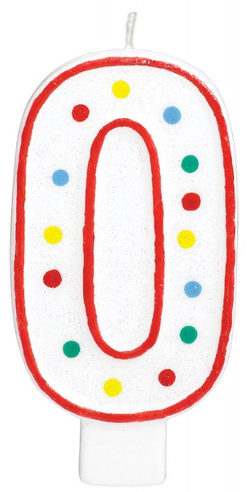 Цвят Polka dots cake candle, число candle 0