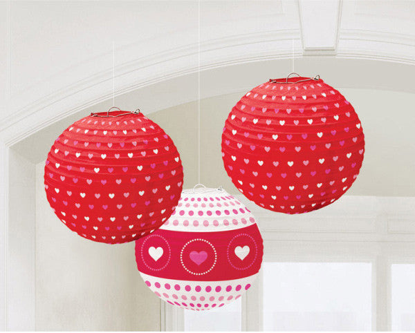 Обичам те Сърце paper lantern комплект от 3