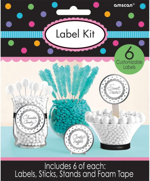 Честит Рожден ден Сребро, Сребро label комплект 6 pieces