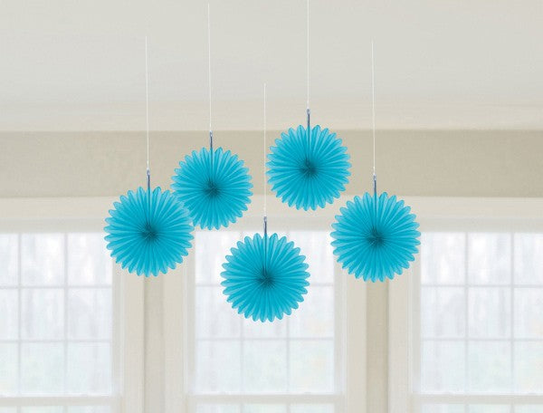 Цвят Колаibbean Син, Син Мини Hanging декорация комплект от 5