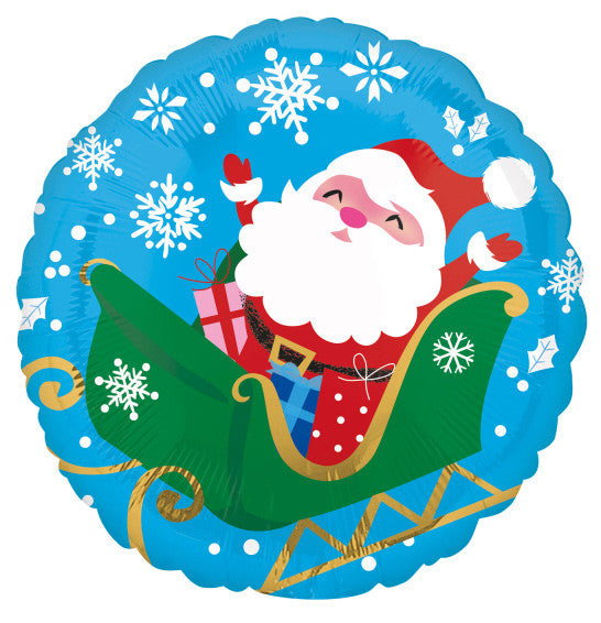 Коледа Santa Claus, Фолиев балон 43 см