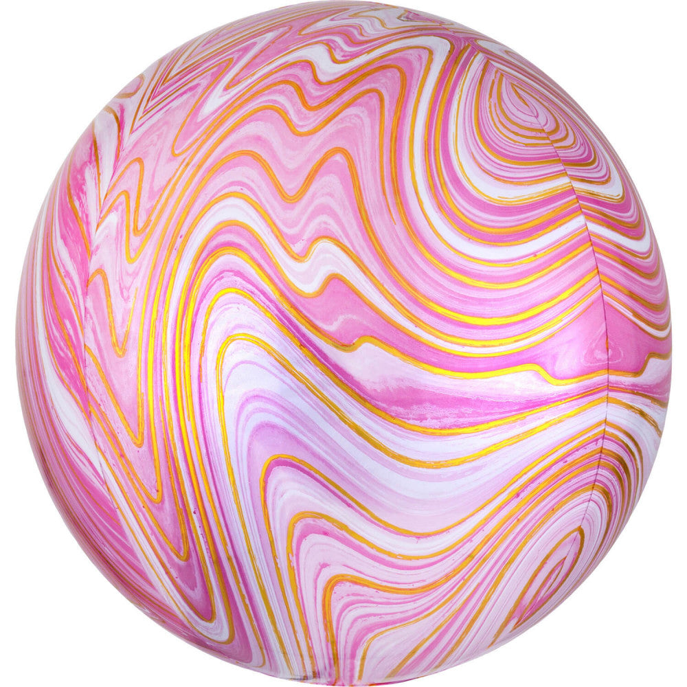 Цвят Colorful, Розов spherical фолио балон 40 см