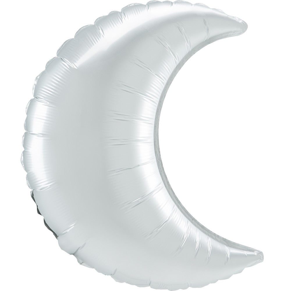 Satin White Crescent moon фолио балон 89 см