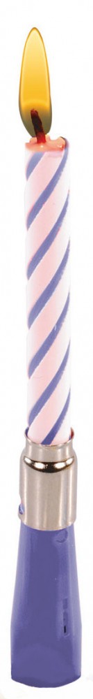 Цвят Син рожден ден candle with Музикаal h er