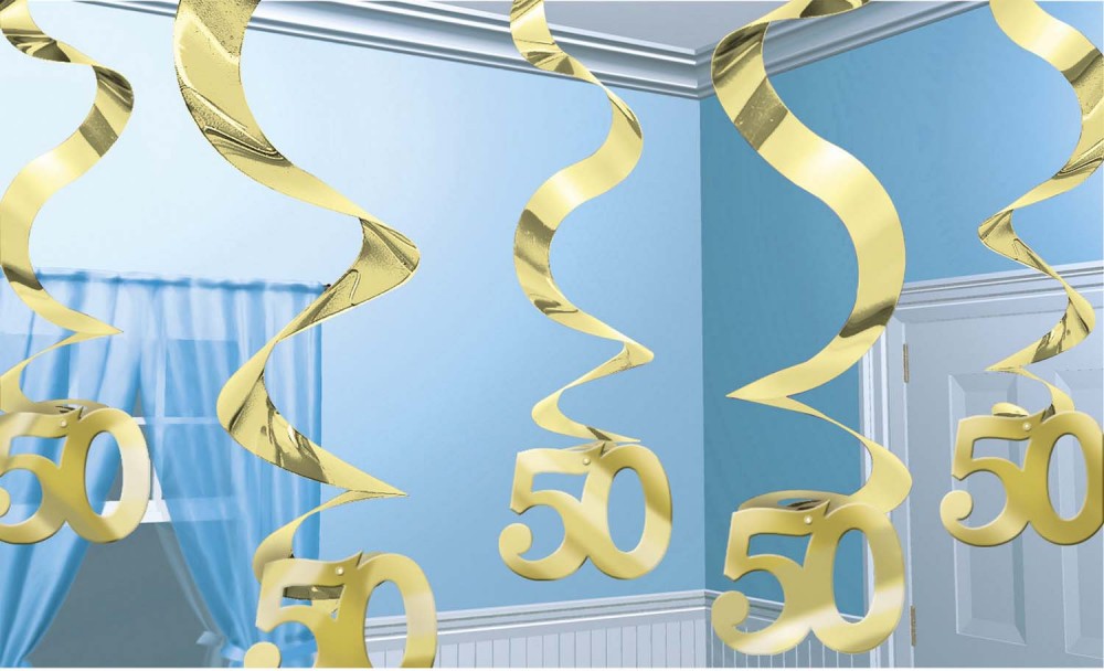 Годишнина 50th Годишнина, ribbon декорация 5 части комплект