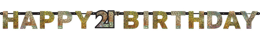 Честит Рожден ден Честит Рожден ден G 21 holographic banner 213 см