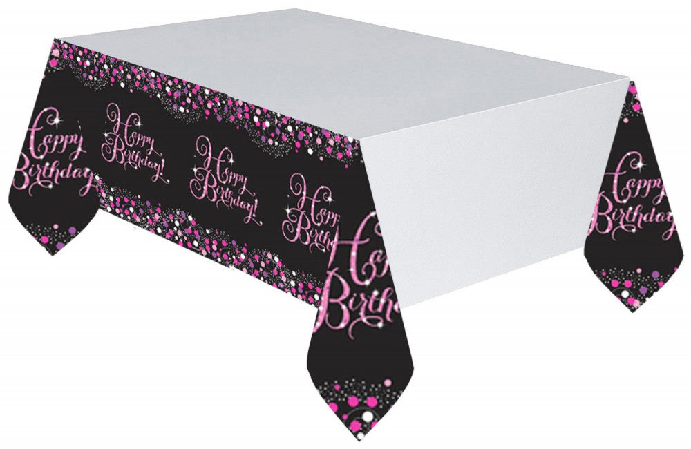 Честит Рожден ден Розов Честит Рожден ден plastic tableДрехи 120x180 см