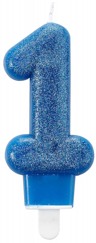 Цвят sparkling рожден ден candle, число candle 1