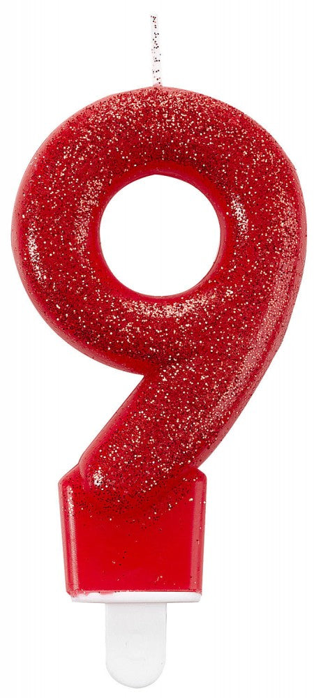 Цвят glitter рожден ден candle, число candle 9