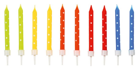 Цвят Честит Рожден ден cake Свещи, комплект от 24 Свещи