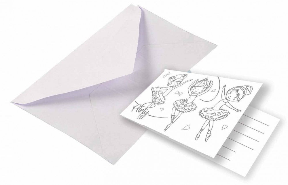 балет Little Dancer Топкаerina Парти Invitation 8 части