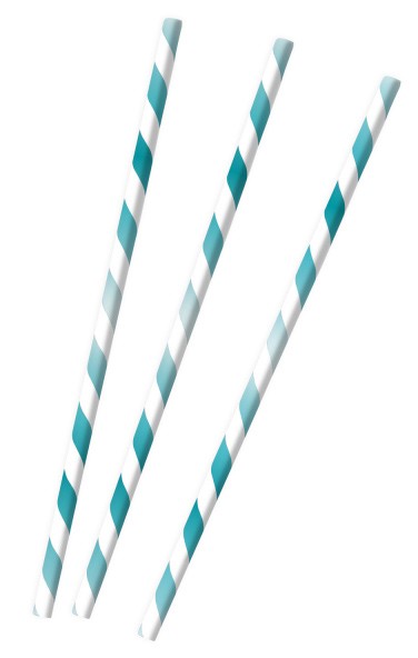 Цвят Aqua Син paper straw комплект, 12 части