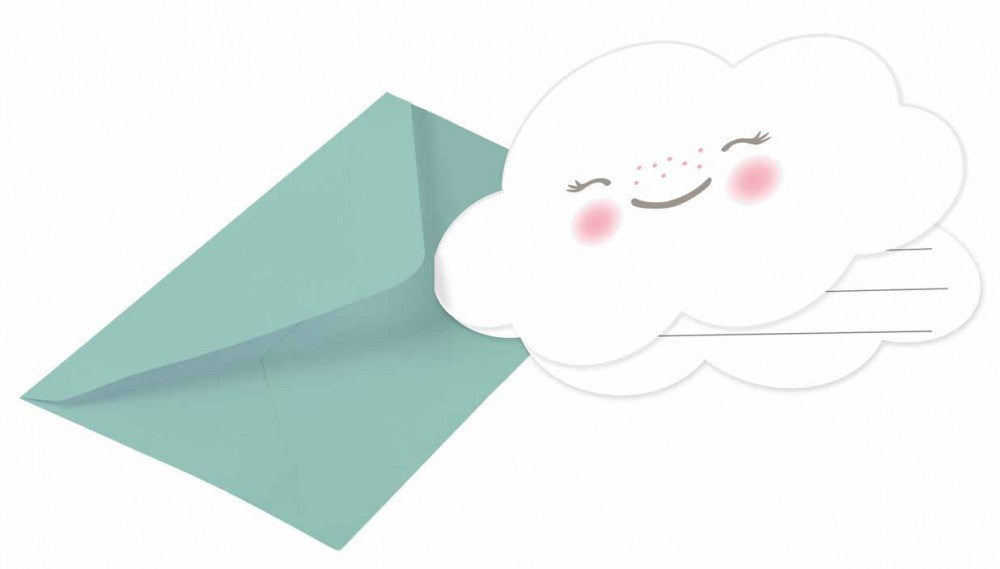 Дъга Дъга and Cloud and Cloud Парти Invitation 8 части