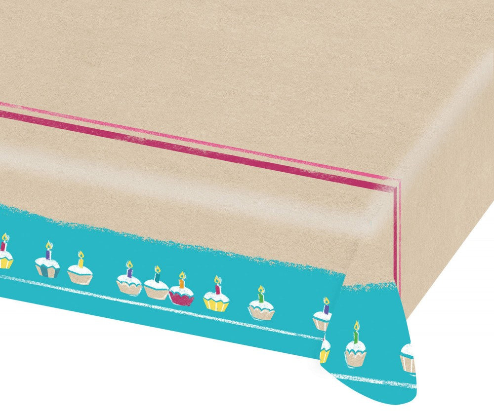 Честит Рожден ден Brown Честит Рожден ден paper tableДрехи 115x175 см