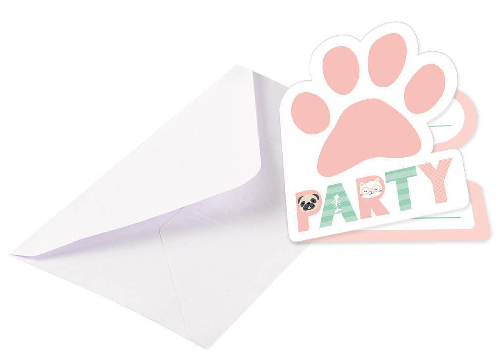 Домашни любимци Hello Домашни любимци Парти Invitation 8 части