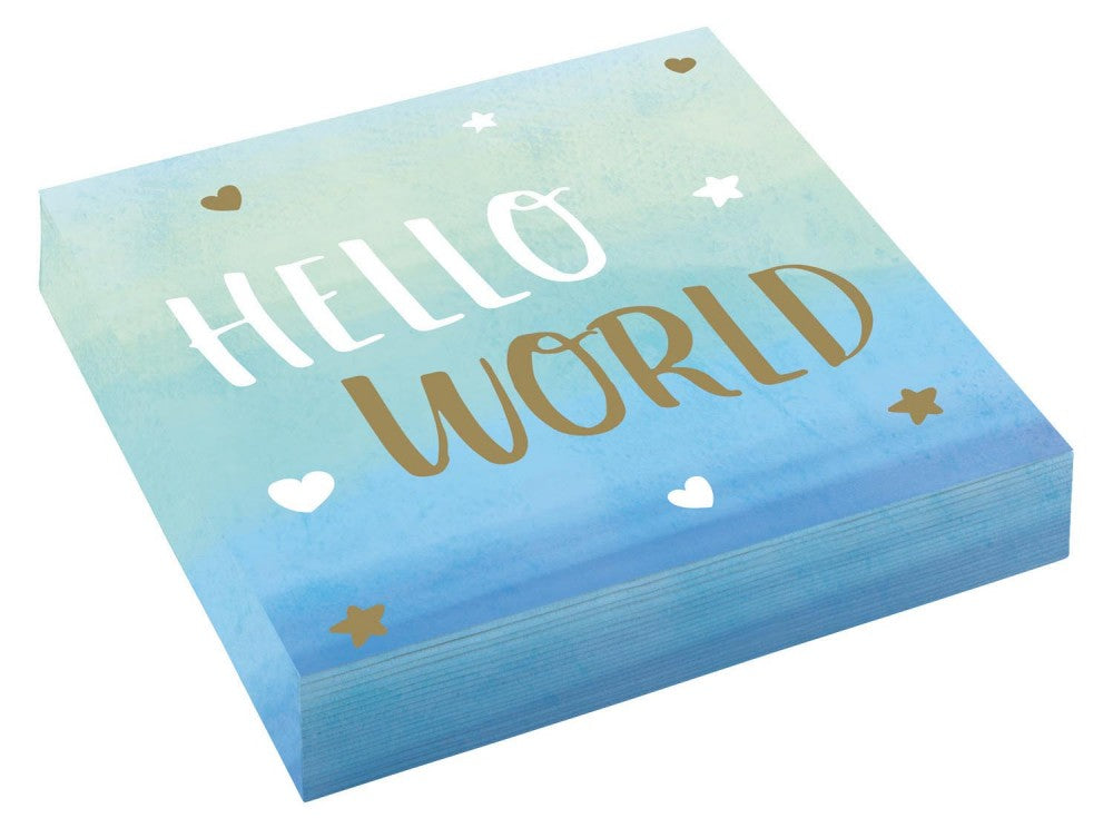 Бебе Hello World Boy napkin комплект от 16 33x33 см