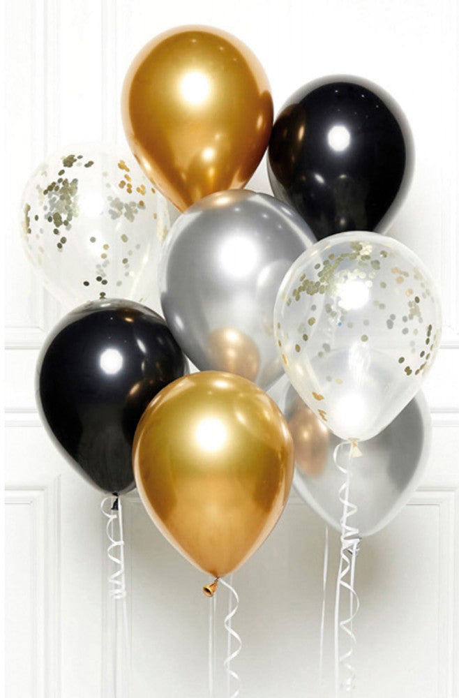 Цвят Fashion Честит Рожден ден Балон комплект, 8 части, 11 inch (27.5см)