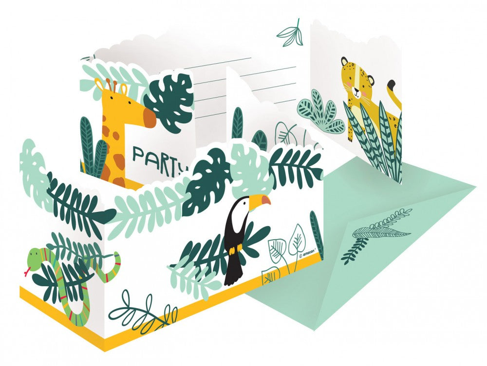 Животни Get Wild Wilderness Парти Invitation 8 части