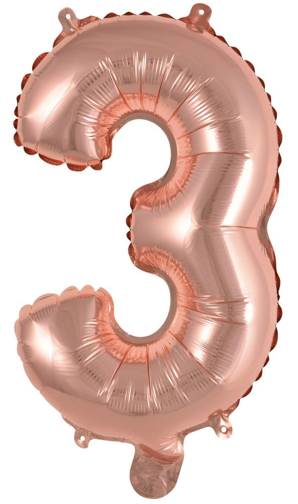 Номер Роза G Номер 3 Фолиев балон 45 см