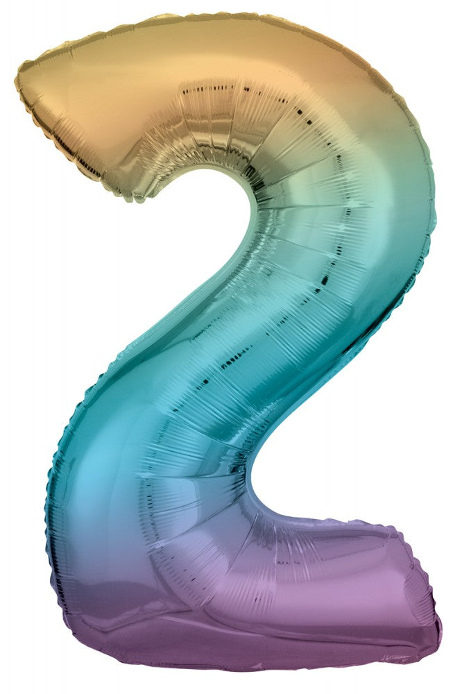 Номер Pastel Дъга Гигант число фолио балон 2, 83 см