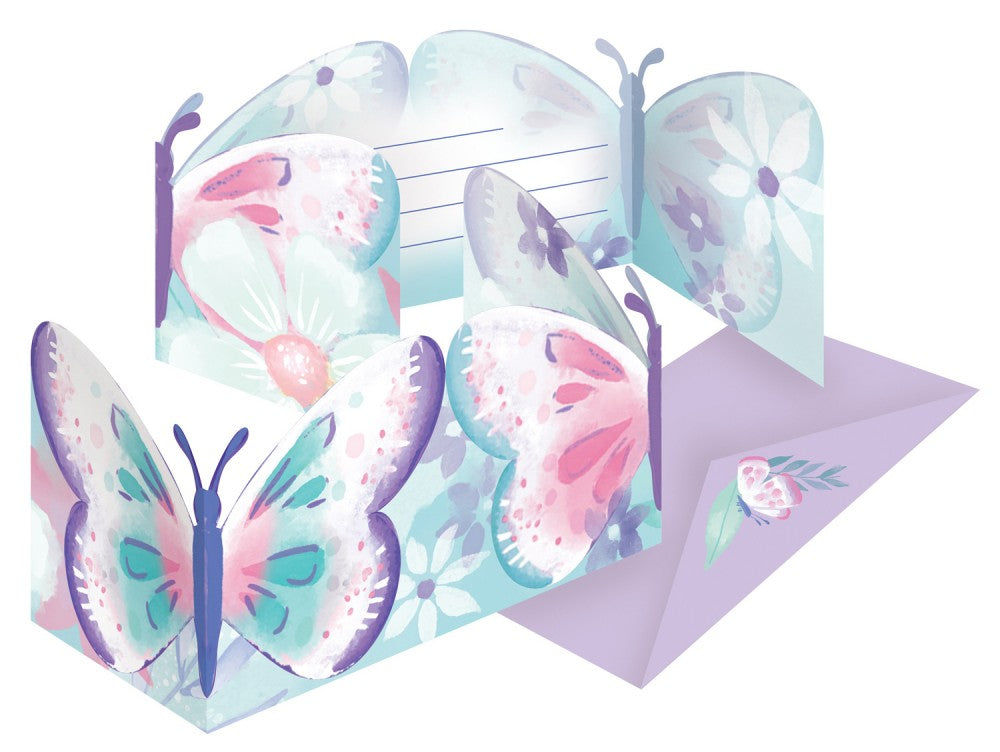 Пеперуда Flutter Парти invitation комплект от 8