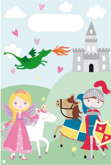 Принцеса Middle Ages Принцеса and Knight подаръчна торбичка комплект от 8