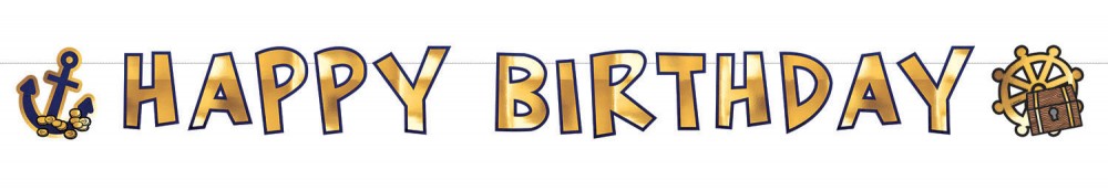 Пират Map Честит Рожден ден Sign 180 см