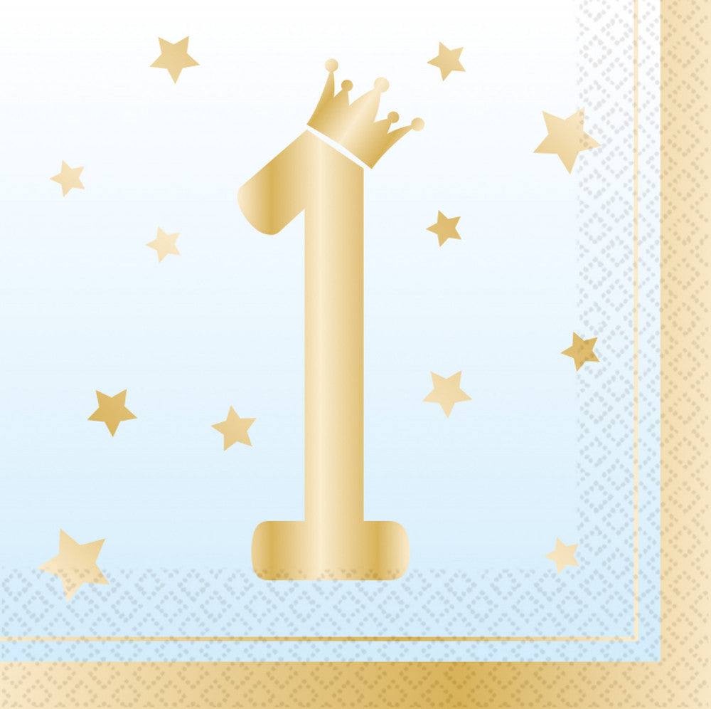 Първи рожден ден Син омбре napkin 16 части 33x33 см