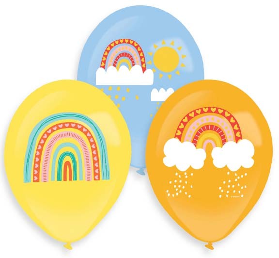 Дъга Retro Балон 6 части 11 inch (27.5см)