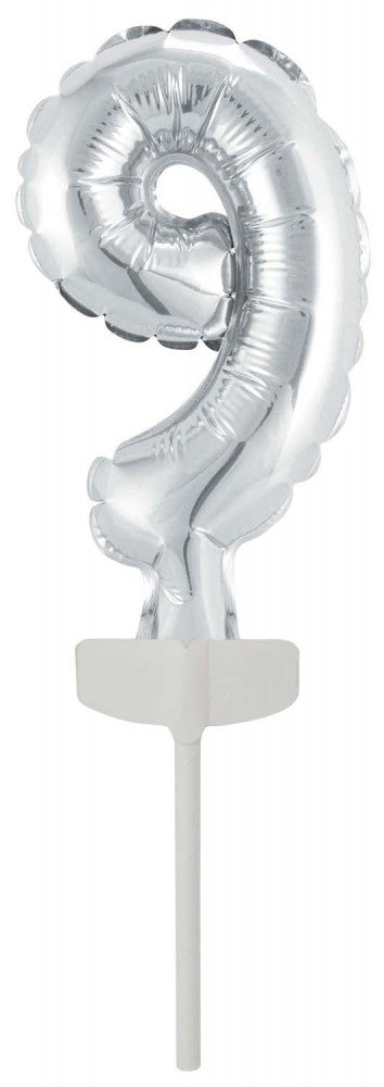 Номер Сребро, Сребро число 9 фолио балон for cake 13 см