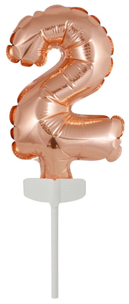 Номер Роза G число 2 фолио балон for cake 13 см