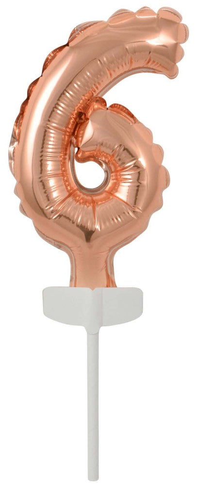 Номер Роза G Номер 6 Фолиев балон for Cake 13 см