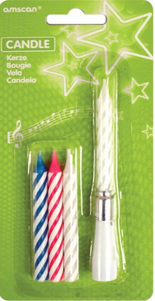 Цвят рожден ден candle комплект with Музикаal h er, 4 части