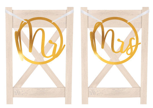 Сватба Mr and Mrs sign for chairs