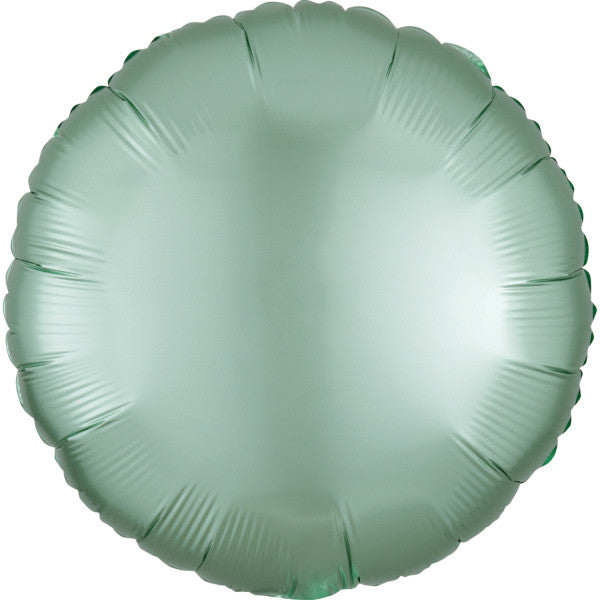 Satin Silk Mint Green round фолио балон 43 см