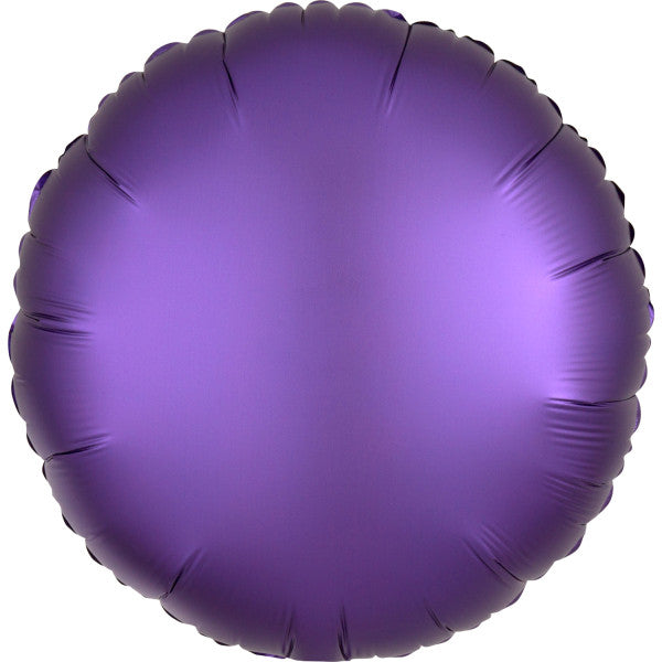 Satin Silk Purple round фолио балон 43 см
