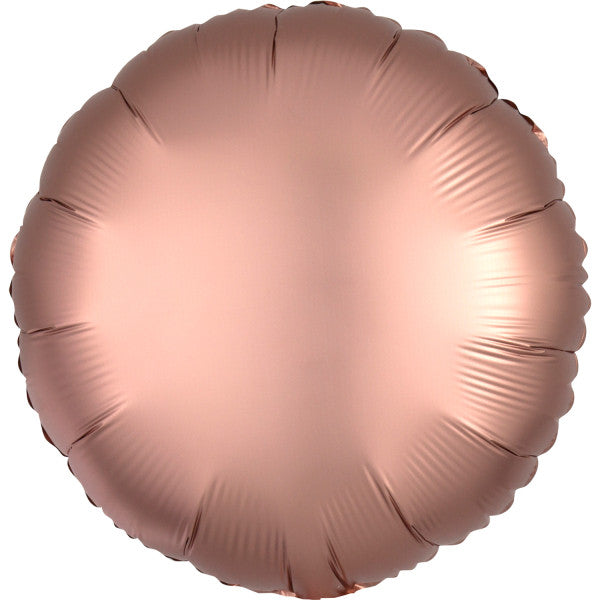 Satin Silk Роза Copper round фолио балон 43 см